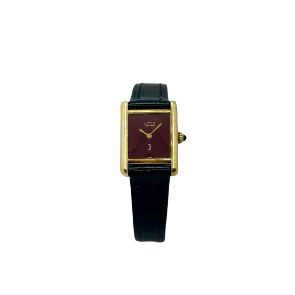 Bordeaux Cartier Tank Watch